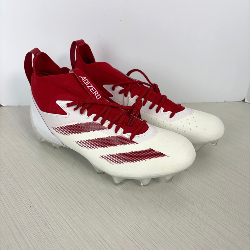 Adidas Adizero Impact+ Red White Football Cleats, Size 13 NWT IH0569